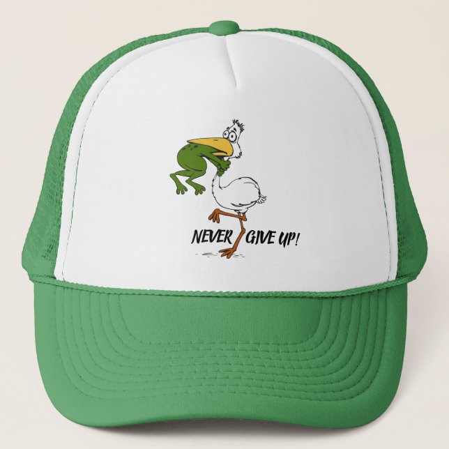 Casquette Ne jamais renoncer à la grenouille Choquant l'oise (Devant)