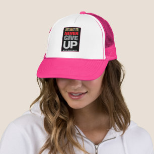Casquette Ne jamais renoncer à ne jamais abandonner Citer bl