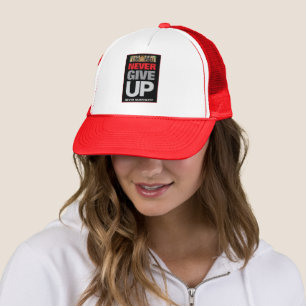 Casquette Ne jamais renoncer à ne jamais abandonner Quote bl