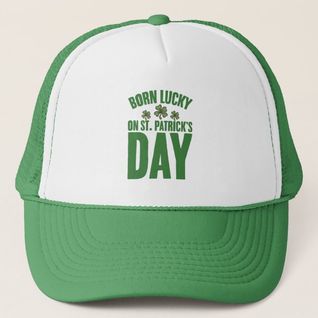 Casquette Né Lucky sur St Patrick's Day Irlandais Anniversai (Devant)