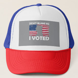 Casquette Ne me blâmez pas, j’ai voté - Conception du vote p