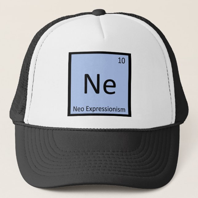 Casquette Ne - Néo-Expressionnisme Symbole de Chimie d'Art (Devant)