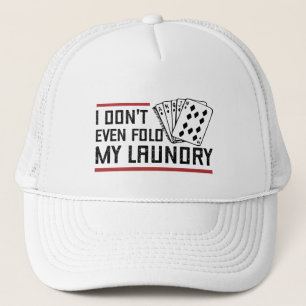 Casquette Ne Plier même pas Lave-linge Funny Cartes Poker Jo