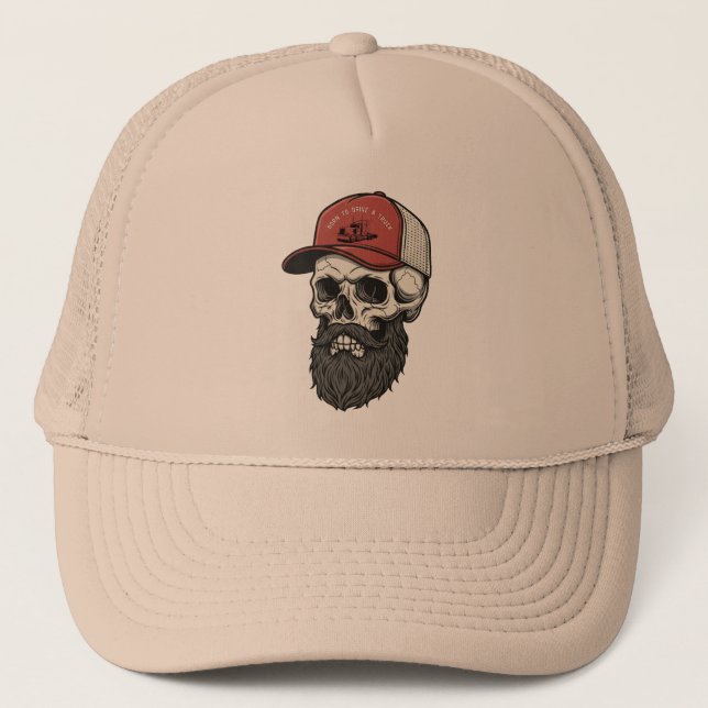 Casquette Né pour conduire un camion (Devant)