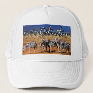 Casquette "Né Pour Être Distinctif" Zebra Art