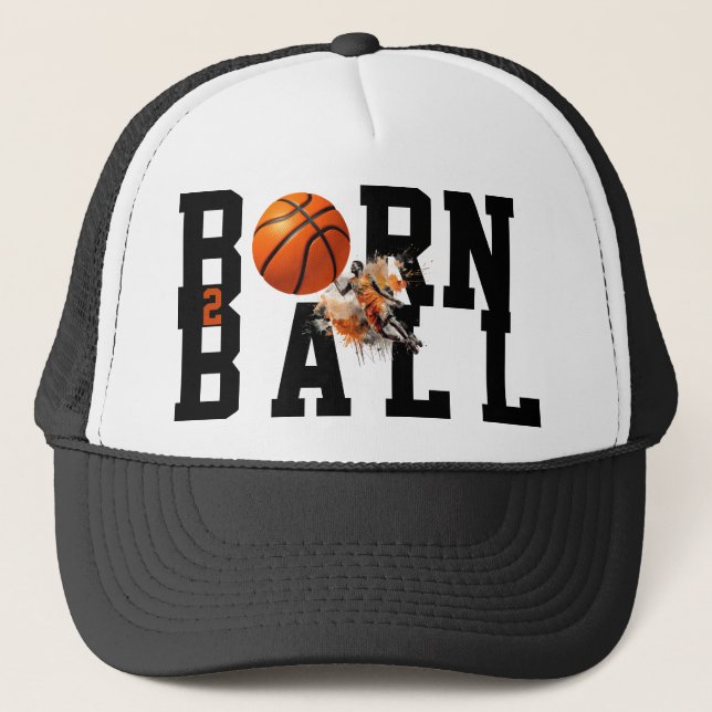 Casquette Né pour jouer au basket-ball (Devant)