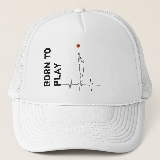 Casquette Né pour jouer au basket-ball (Devant)