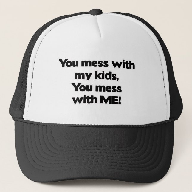 Casquette Ne salissez pas avec mes enfants (Devant)
