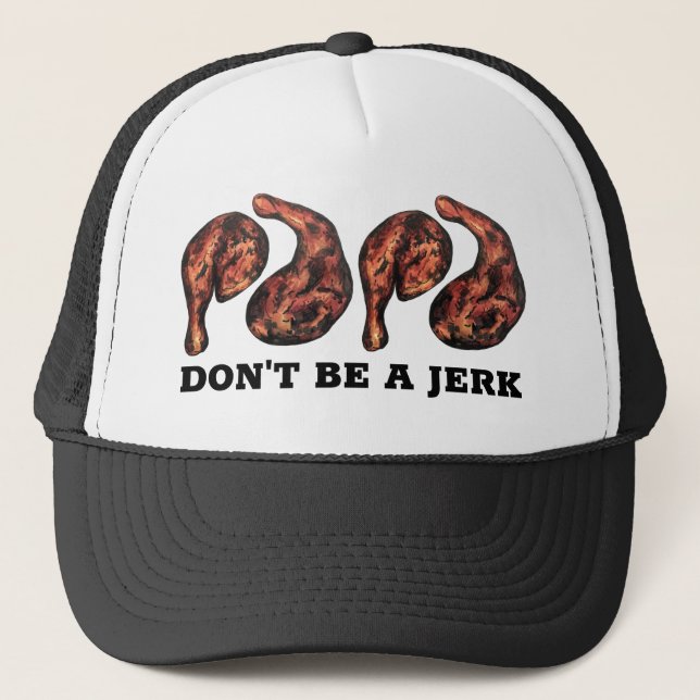 Casquette Ne soyez pas un Jerk Jamaïcain Jerk pattes de poul (Devant)