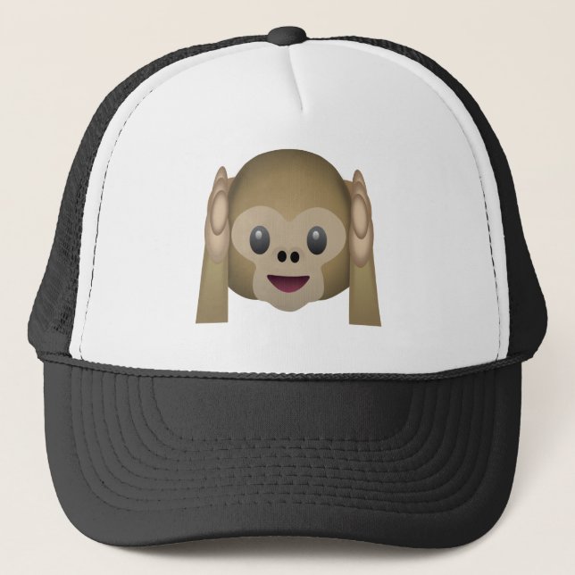 Casquette N'entendez aucun singe mauvais Emoji (Devant)