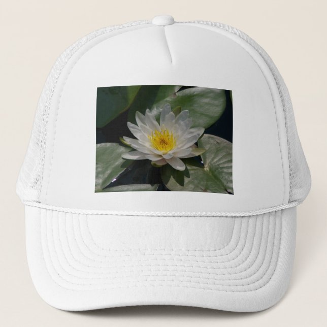 Casquette Nénuphar de Lotus blanc (Devant)