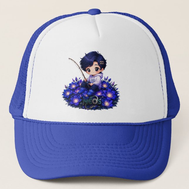 Casquette Neos Kawaii Zodiaque Verseau (Devant)