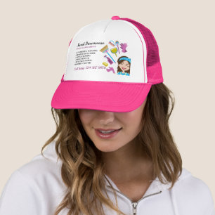 Casquette Nettoyage unique de dessin animé d'entretien rose