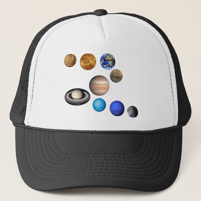Casquette Neuf planètes dans le système solaire (Devant)