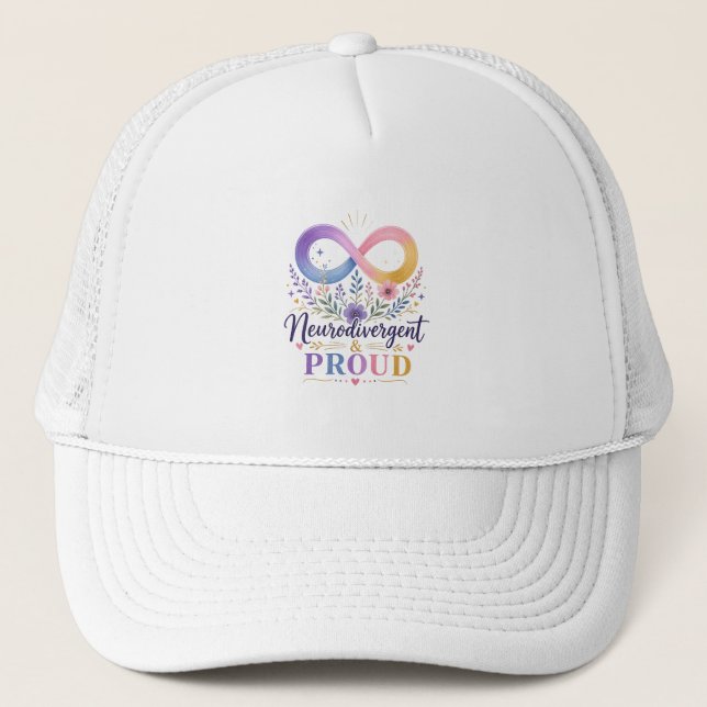 Casquette Neurodivergent & Fier Rainbow Infini (Devant)