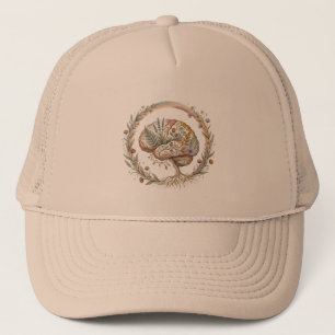 Casquette Neurodiversité Boho Botanique Fleur Ecothérapie