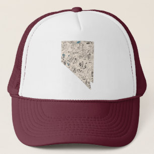 Casquette Nevada Carte Vintage Carte Antique Nevada Nevadan