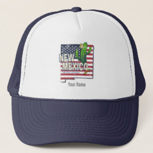 Casquette New Mexico State États-Unis Carte Vintage USA