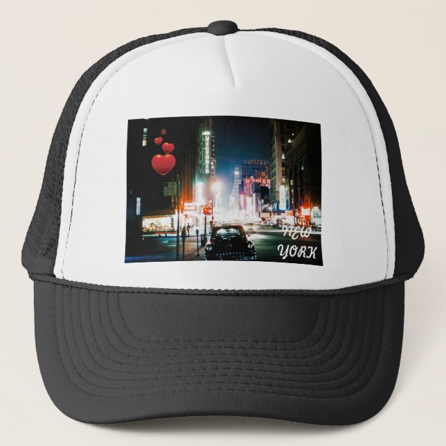 CASQUETTE NEW YORK CITY TIMES CARRÉ 1950'S NEON NIGHT PHOTO (Devant)