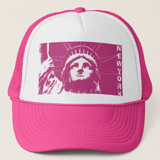 Casquette New York couvre les cadeaux roses de liberté de (Devant)