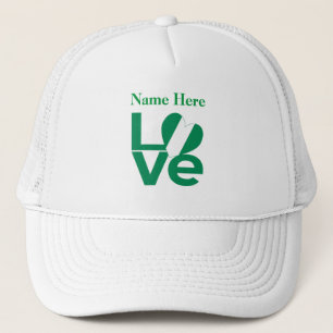 Casquette Nigerian Green LOVE Heart Flag Personnalisé 
