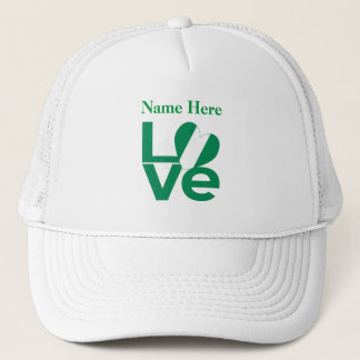 Casquette Nigérian Green LOVE Heart Flag Personnalisé