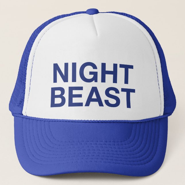 Casquette NIGHT BEAST slogan amusant camionneur chapeau (Devant)