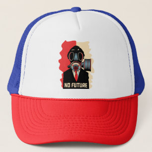 Casquette No Future Noir : L'Homme au Masque à Gaz