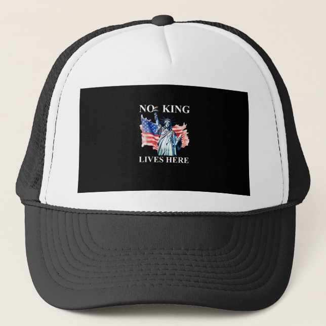 Casquette No King Lives in America Freedom Flag Patriotic (Devant)