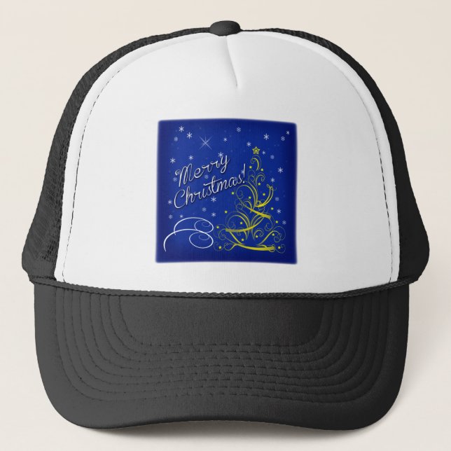 Casquette Noël bleu (Devant)