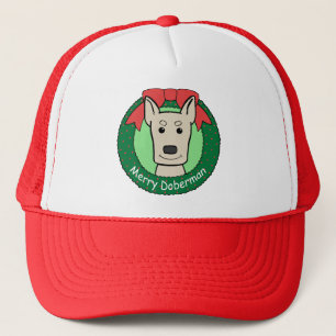 Casquette Noël de dobermann