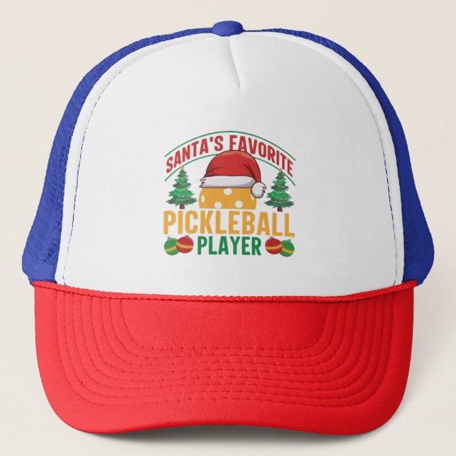 Casquette Noël de Pickball (Devant)