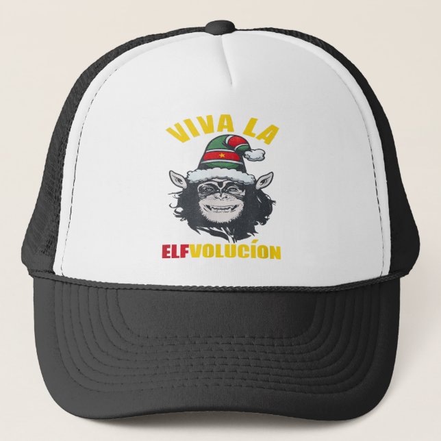 Casquette Noël du singe, Viva la révolution (Devant)