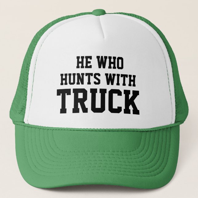 Casquette NOËL Idée cadeau de baseball CHASSE AVEC TRUCK Tru (Devant)