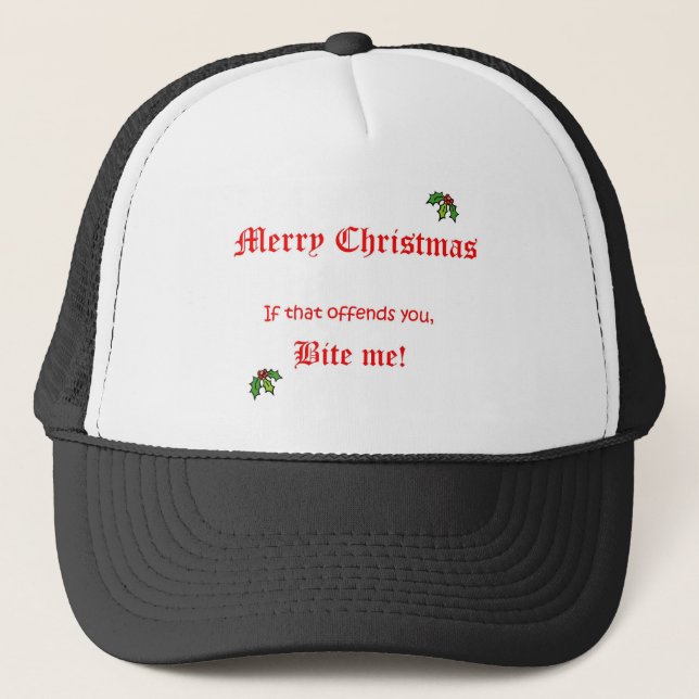 Casquette Noël me mordent (Devant)