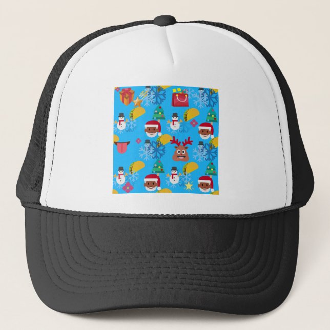 Casquette Noël noir père Noël (Devant)