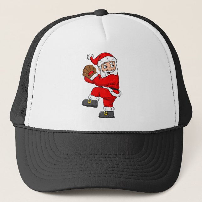 Casquette Noël Père Noël Capteur de baseball Garçons Filles (Devant)