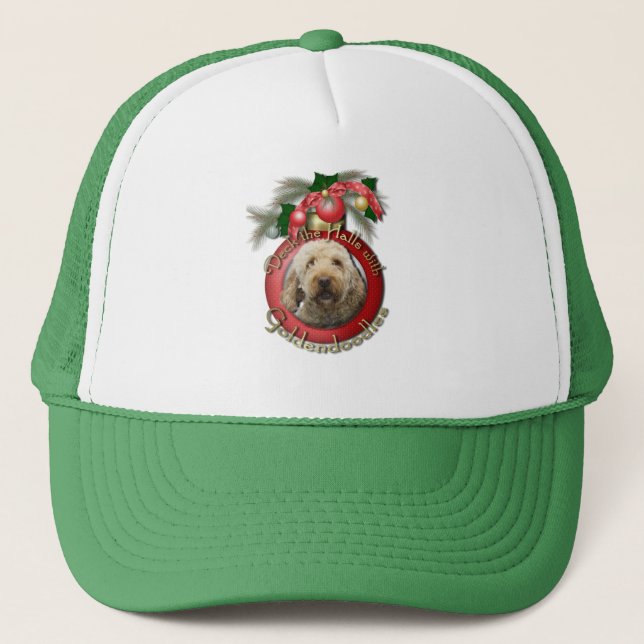 Casquette Noël - plate-forme les halls - Goldendoodles (Devant)
