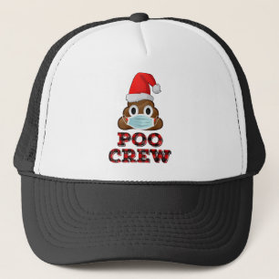 Casquette Noel Poo maillot visage Masque Poop Emoji Rouge