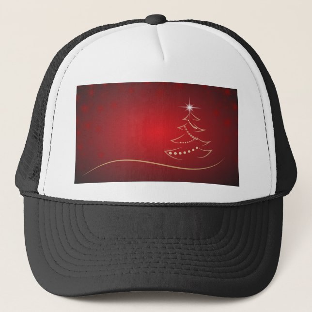 Casquette Noël Rouge Arbre Noël Joyeux Noël (Devant)