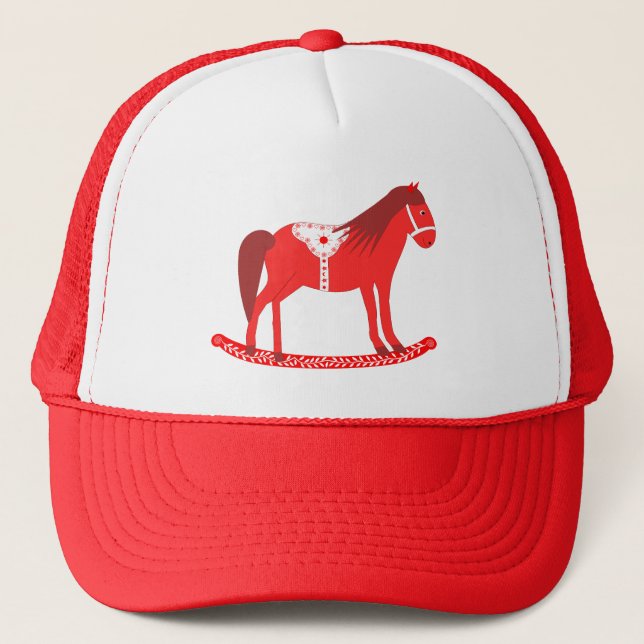 Casquette Noël scandinave Cheval Rocking (Devant)