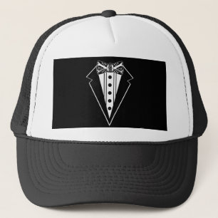 Casquette Nœud papillon noir et blanc avec smoking
