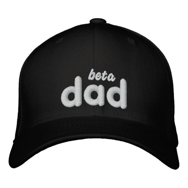 Casquette noir Beta Papa avec étiquette arrière (Devant)