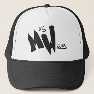 Casquette noir et blanc de logo de MW