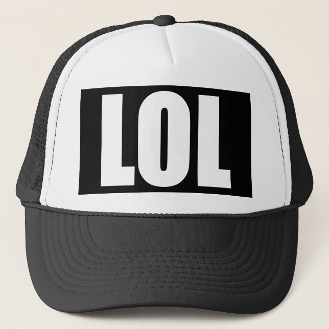 Casquette noir et blanc de LOL (Devant)
