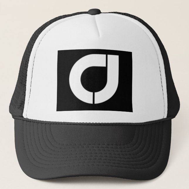 Casquette noir et blanc du camionneur des hommes (Devant)