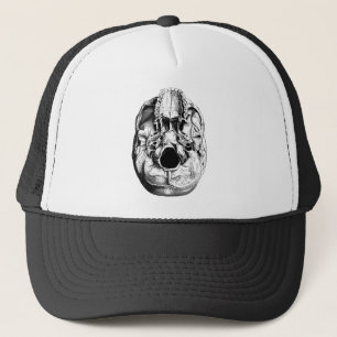 Casquette Noir et blanc humains anatomiques de base de crân