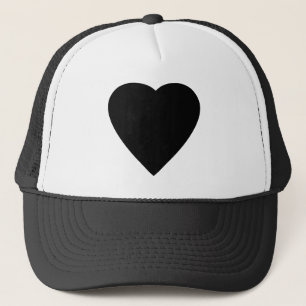 Casquette Noir et Blanc Love Heart Design.