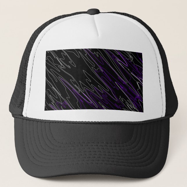 Casquette Noir marbré violet (Devant)
