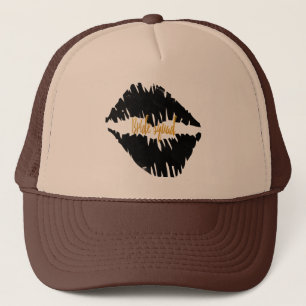 Casquette Noircissez un baiser Goth de peloton de jeune